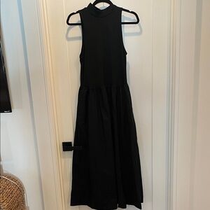 a new day Black Sleeveless Drop Waist A-Line Maxi Dress w/Pockets